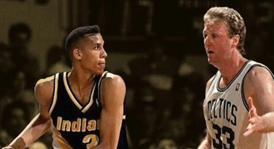 reggie miller passes larry bird